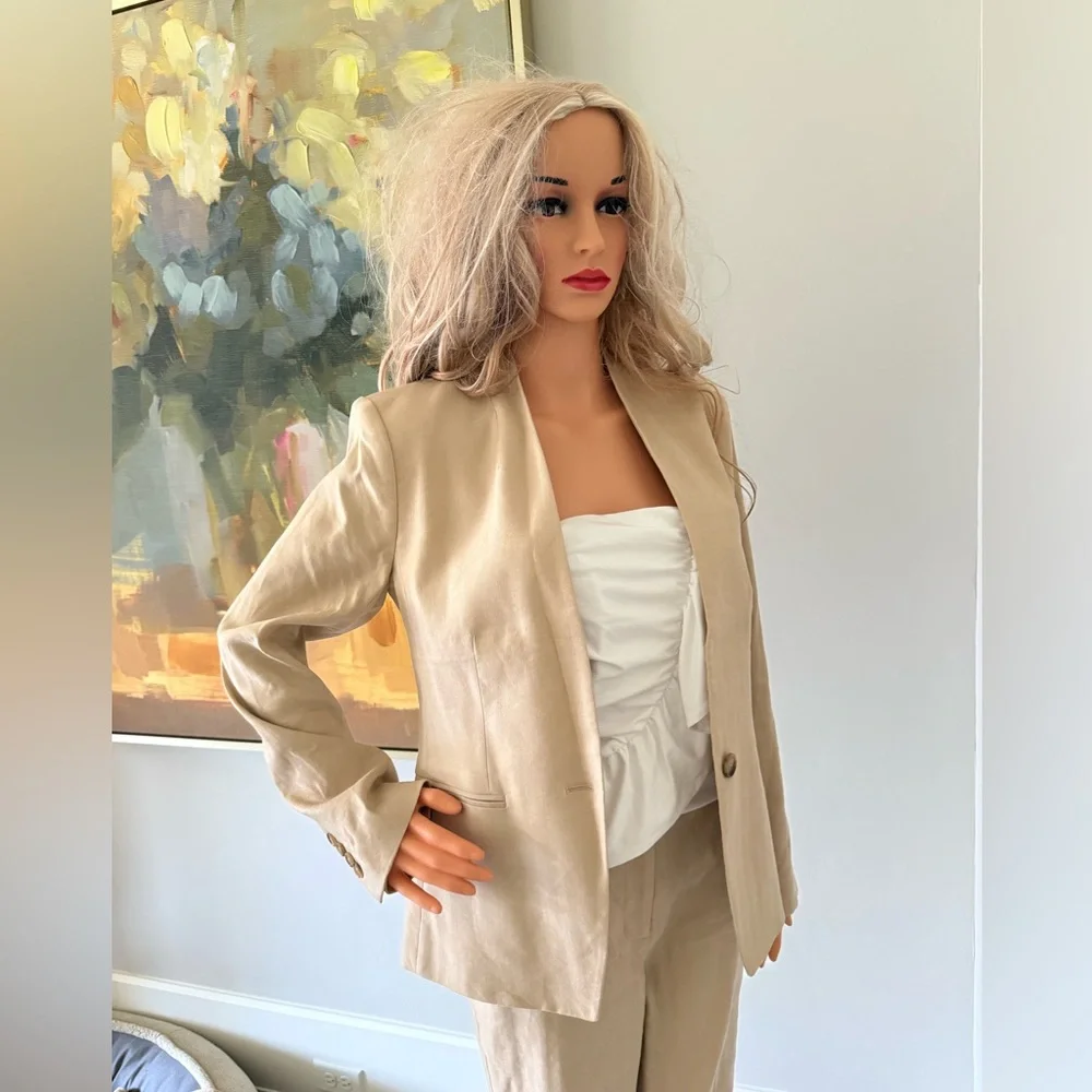 NWT Never Worn Suit by Ann Taylor — Beige Tan Stylish Look! - Picture 2 of 16